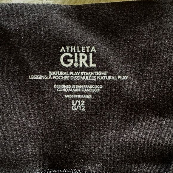 Athleta Girl Natural Play Stash Black Tight - Picture 4 of 5